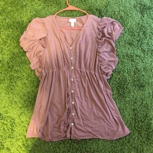 Mauve maternity shirt
